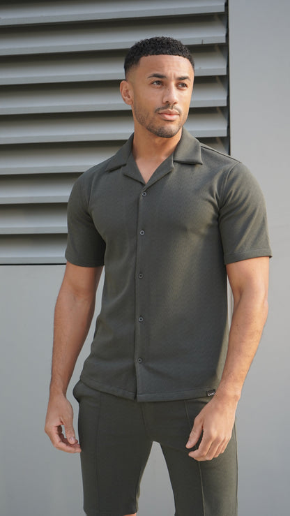 Capo GRAIN Revere SS Shirt - Khaki