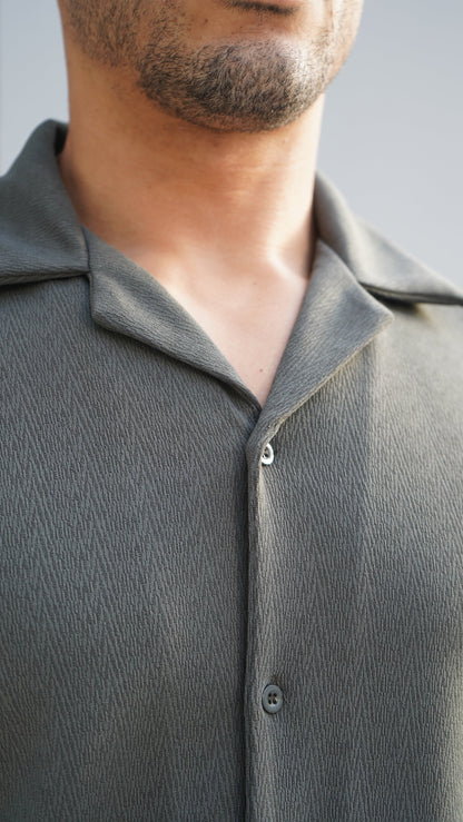 Capo GRAIN Revere SS Shirt - Khaki