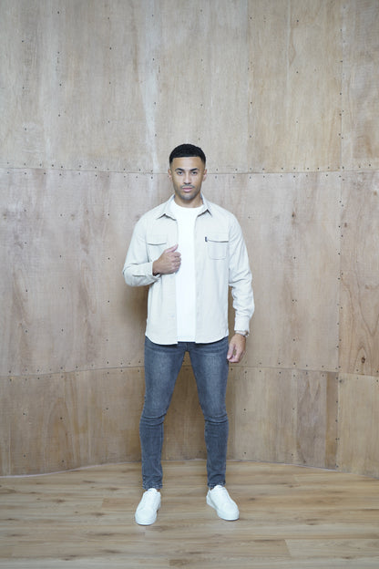Capo Ollie Overshirt - Light Stone