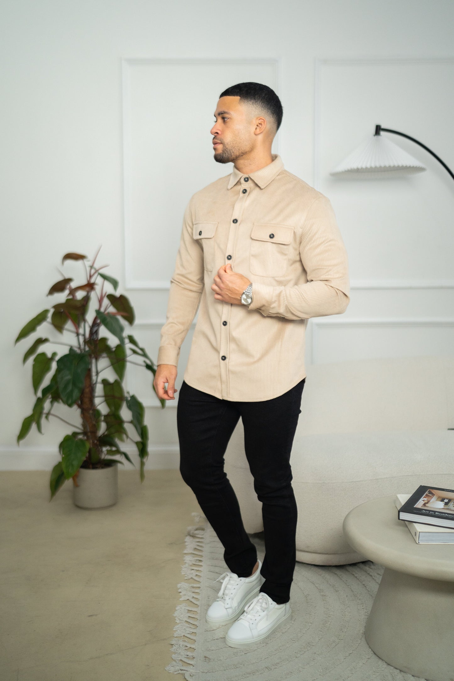 Capo Corduroy Overshirt - Stone