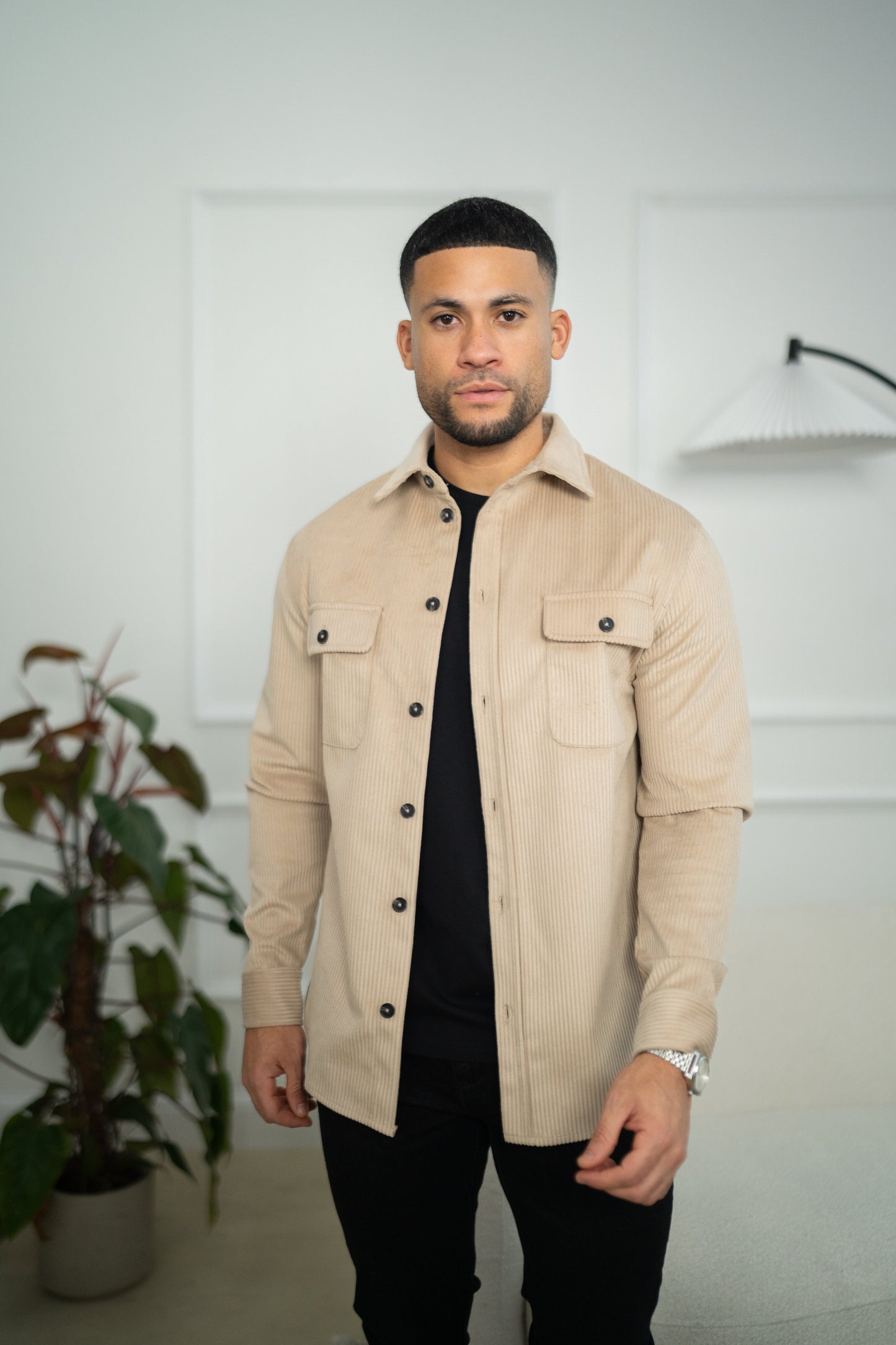 Capo Corduroy Overshirt - Stone