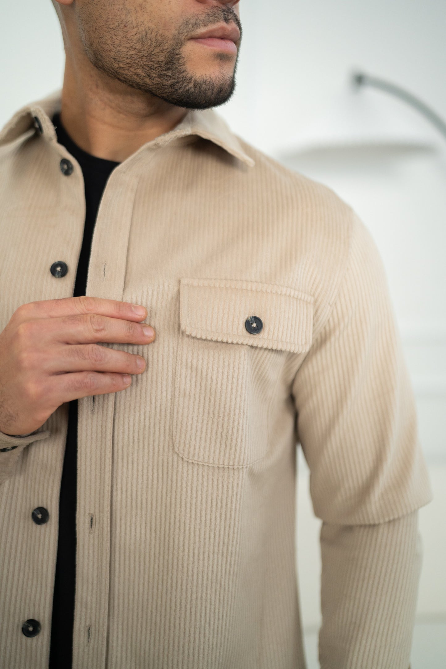 Capo Corduroy Overshirt - Stone