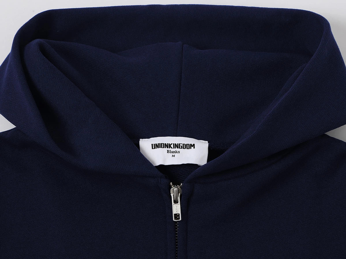 480 GSM TERRY BOX 'NAVY BLUE' ZIP-UP HOODIE