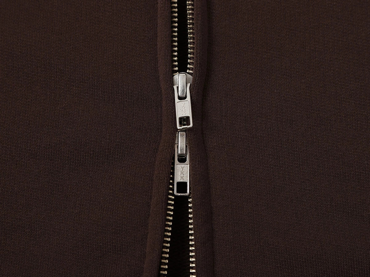 480 GSM TERRY BOX 'COFFEE' ZIP-UP HOODIE