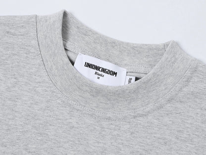320 GSM LOOSE FIT 'FLOWER GRAY' T-SHIRT