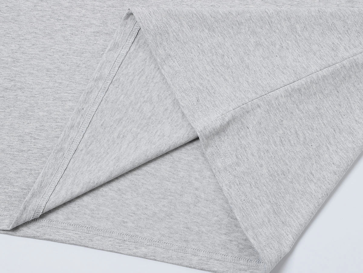 250 GSM LOOSE FIT 'FLOWER GRAY' T-SHIRT