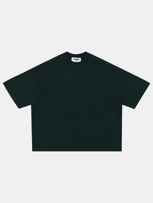 240 GSM BOXY CROPPED FIT 'DEEP GREEN' T-SHIRT