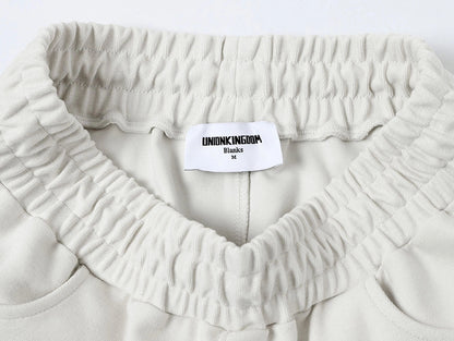 420 GSM MID-LENGTH LOOSE FIT 'OFF WHITE' SHORTS