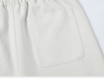420 GSM MID-LENGTH LOOSE FIT 'OFF WHITE' SHORTS