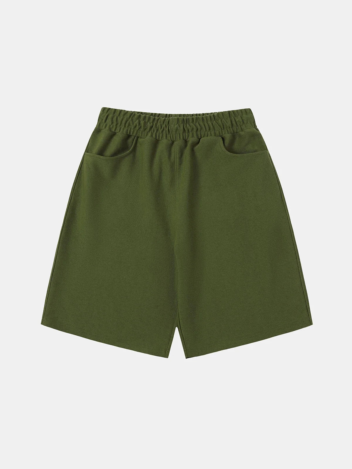 420 GSM MID-LENGTH LOOSE FIT 'MOSS GREEN' SHORTS