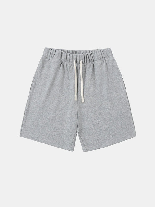 400 GSM COARSE NEEDLE 'FLOWER GRAY' SHORTS