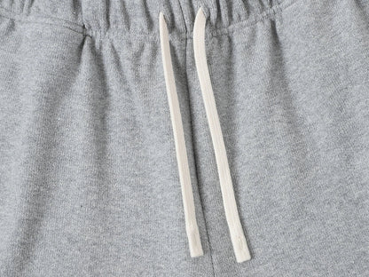 400 GSM COARSE NEEDLE 'FLOWER GRAY' SHORTS
