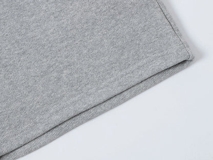 400 GSM COARSE NEEDLE 'FLOWER GRAY' SHORTS