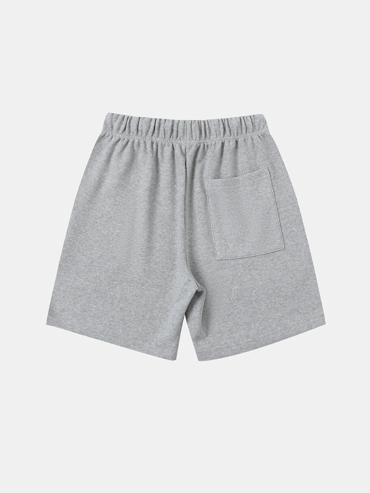 400 GSM COARSE NEEDLE 'FLOWER GRAY' SHORTS