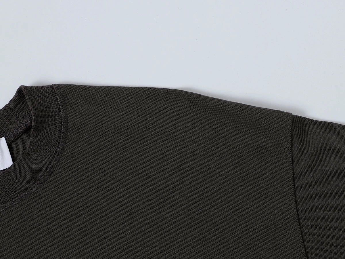 400 GSM BOXY CROPPED FIT 'GRAPHITE GRAY' T-SHIRT