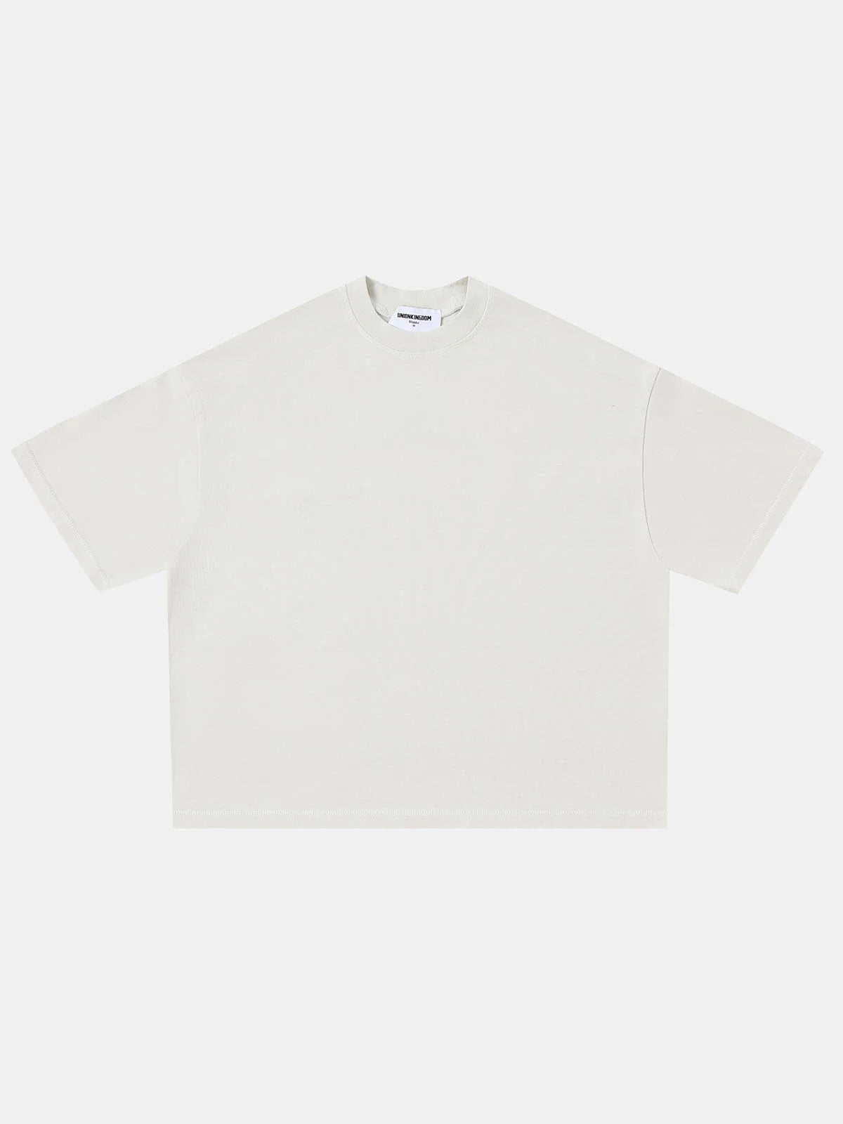 400 GSM BOXY CROPPED FIT 'OFF WHITE' T-SHIRT