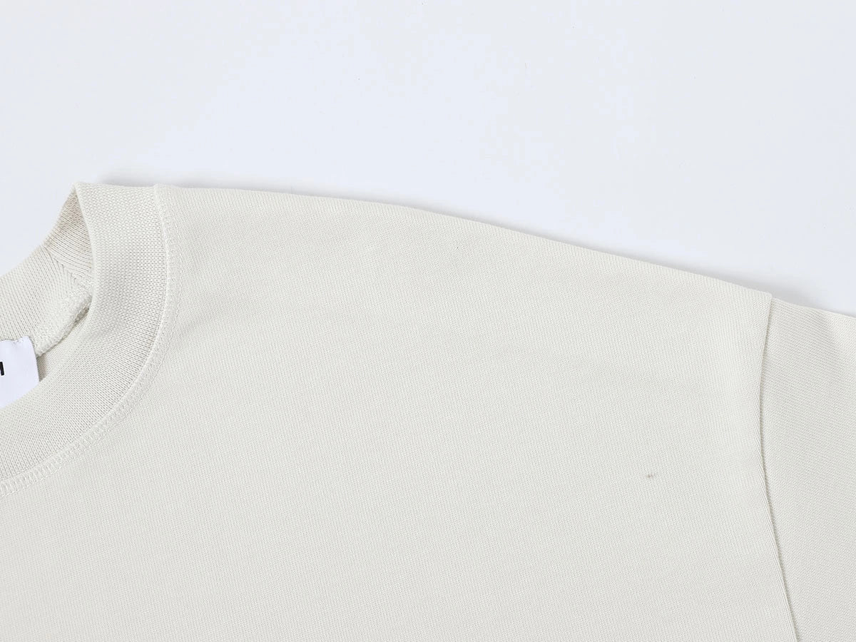 400 GSM BOXY CROPPED FIT 'OFF WHITE' T-SHIRT