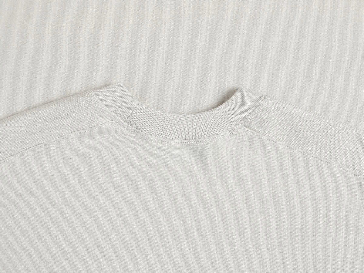 400 GSM BOXY CROPPED FIT 'OFF WHITE' T-SHIRT