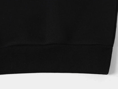 630 GSM BOXY CROPPED FIT QUARTER-ZIP 'BLACK' SWEATER