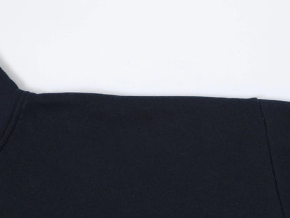 520 GSM BOXY CROPPED FIT 'NAVY BLUE' HOODIE