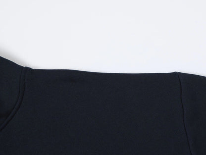 520 GSM BOXY CROPPED FIT 'NAVY BLUE' ZIP-UP HOODIE