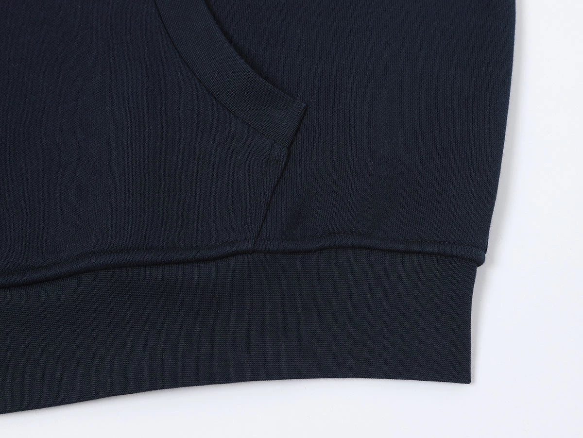 520 GSM BOXY CROPPED FIT 'NAVY BLUE' ZIP-UP HOODIE