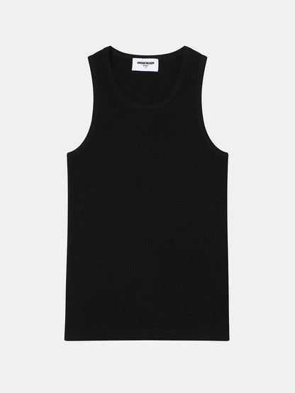 380 GSM WAFFLE WEAVE 'BLACK' TANK