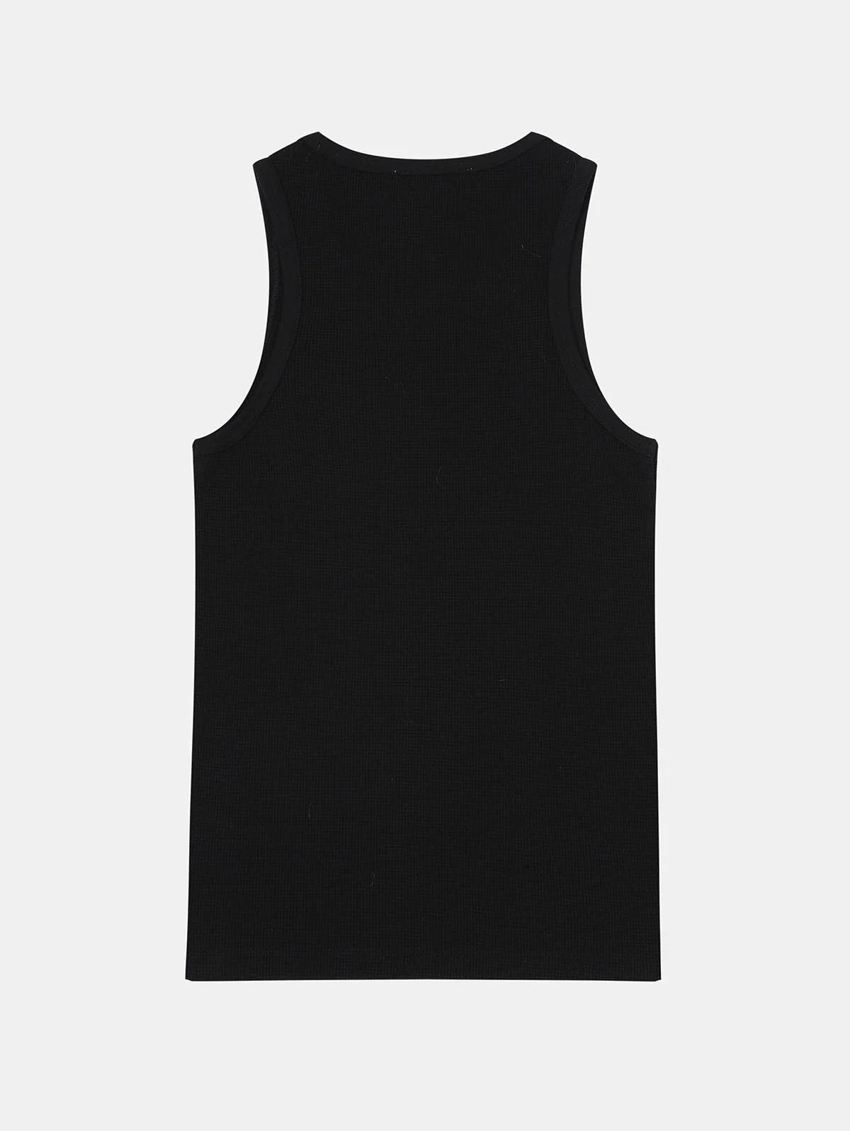 380 GSM WAFFLE WEAVE 'BLACK' TANK