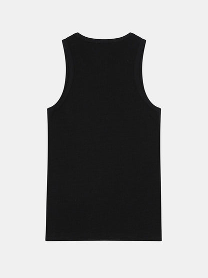 380 GSM WAFFLE WEAVE 'BLACK' TANK