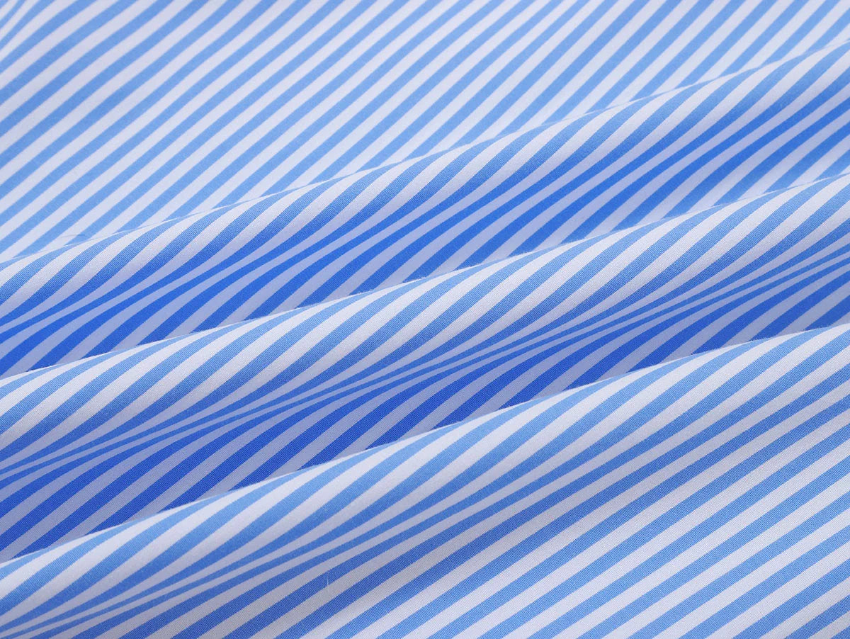 BOXY CROPPED 'BLUE' STRIPED SHIRT