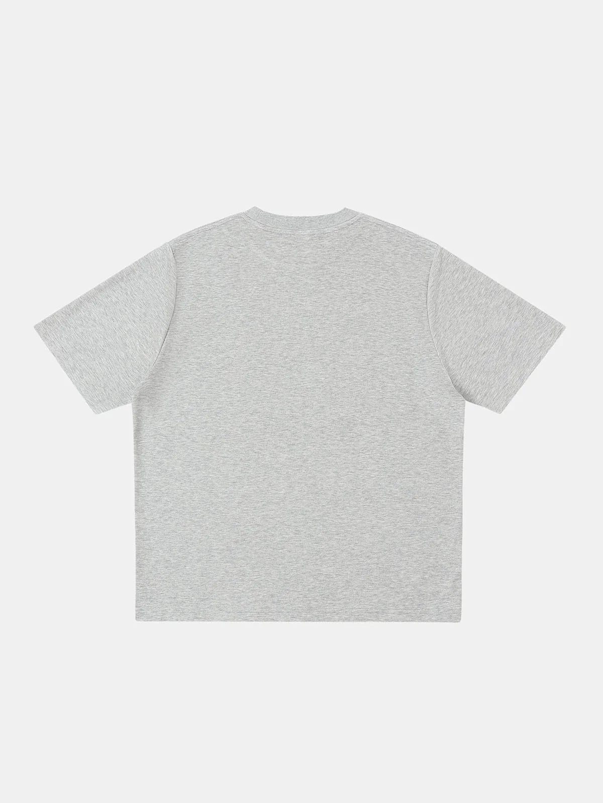 350 GSM NORMAL FIT 'FLOWER GRAY' T-SHIRT