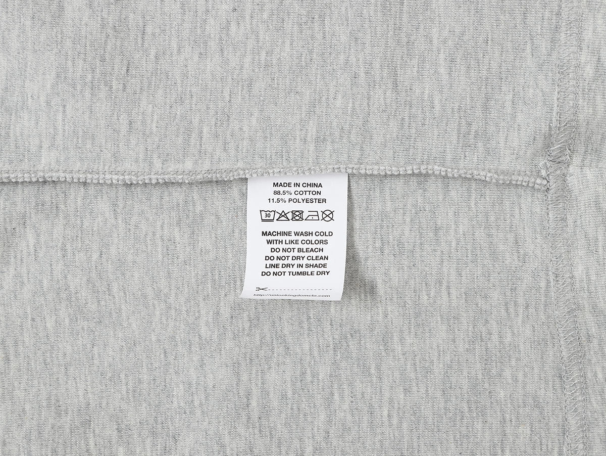 350 GSM NORMAL FIT 'FLOWER GRAY' T-SHIRT