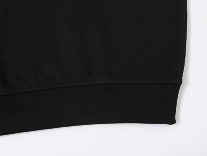 360 GSM 100% COTTON BOXY CROPPED FIT QUARTER-ZIP 'BLACK 'SWEATSHIRT
