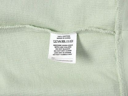 360 GSM 100% COTTON BOXY CROPPED FIT QUARTER-ZIP 'LIGHT GREEN' SWEATSHIRT