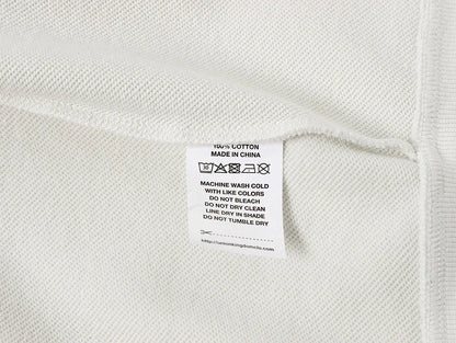 360 GSM 100% COTTON BOXY CROPPED 'OFF WHITE' ZIP-UP HOODIE
