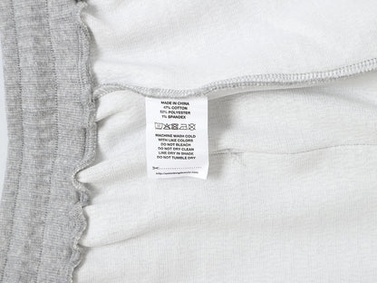 380 GSM COZY BAGGY BUBBLE 'FLOWER GRAY' STRAIGHT PANTS