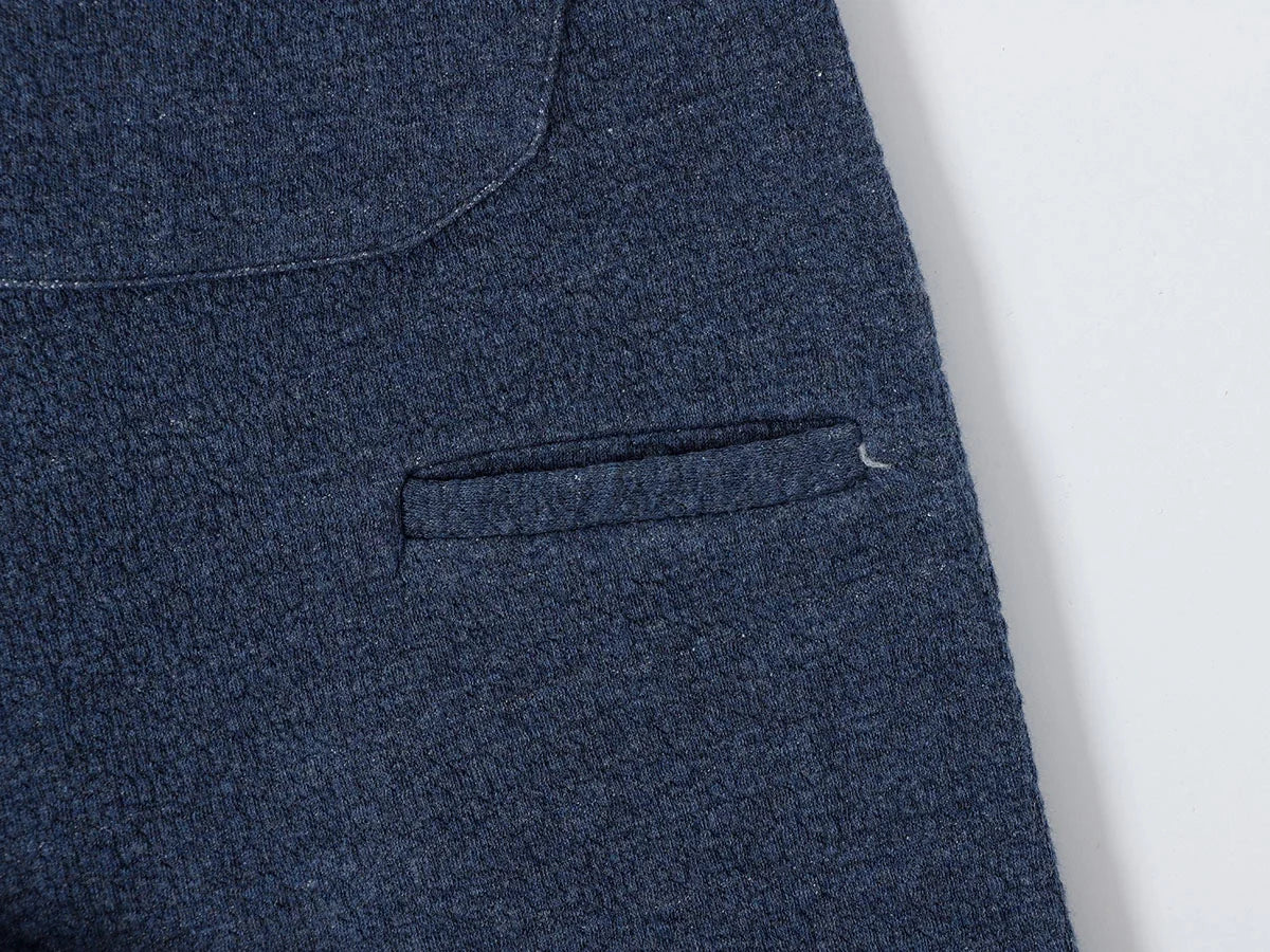 380 GSM COZY BAGGY BUBBLE 'DENIM BLUE' STRAIGHT PANTS