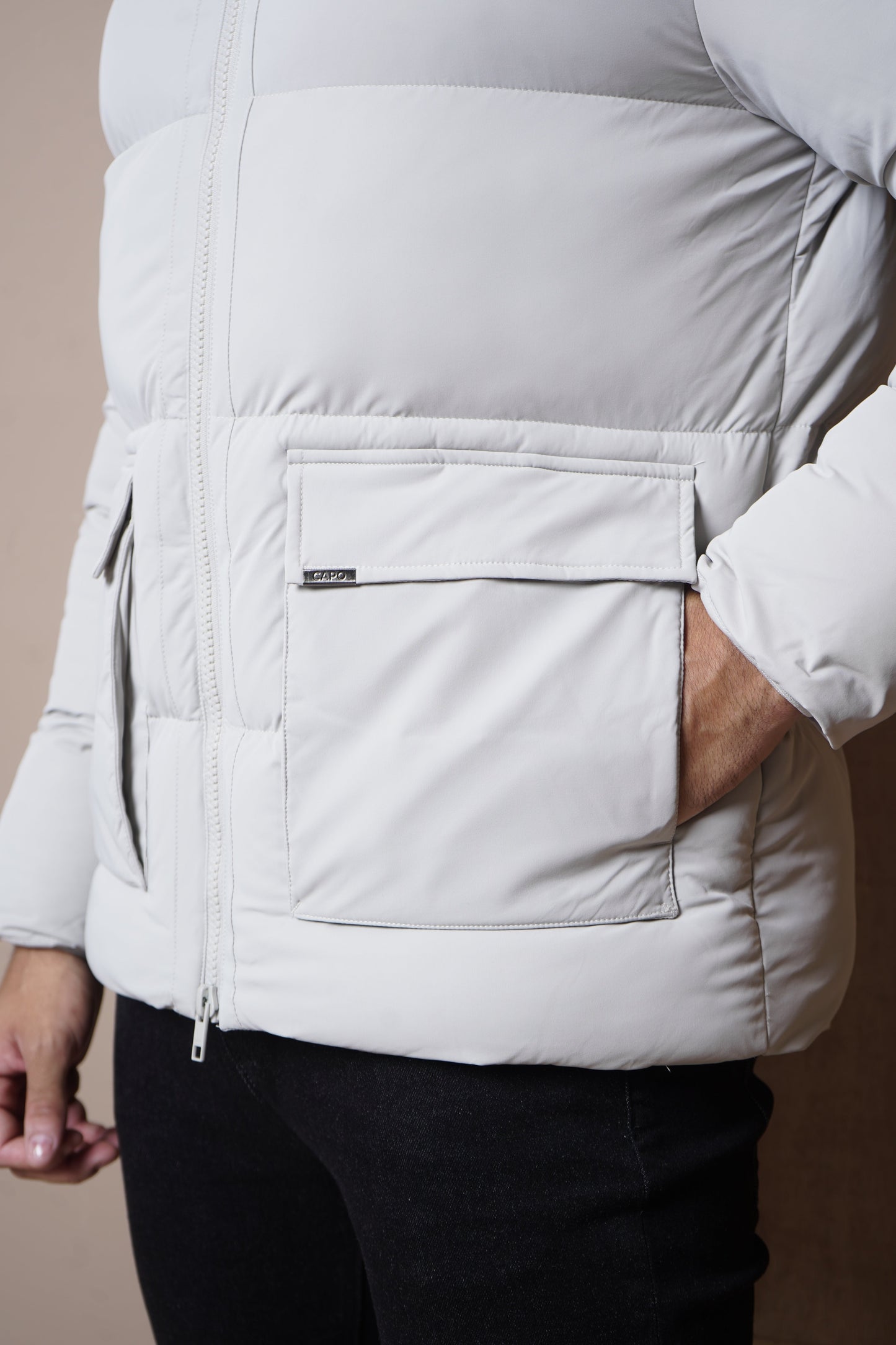 Capo Puffer Coat - Stone