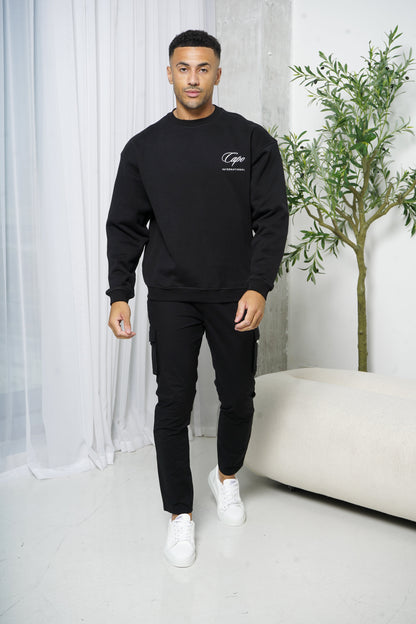 Capo Elasticated Cargo Trouser - Black