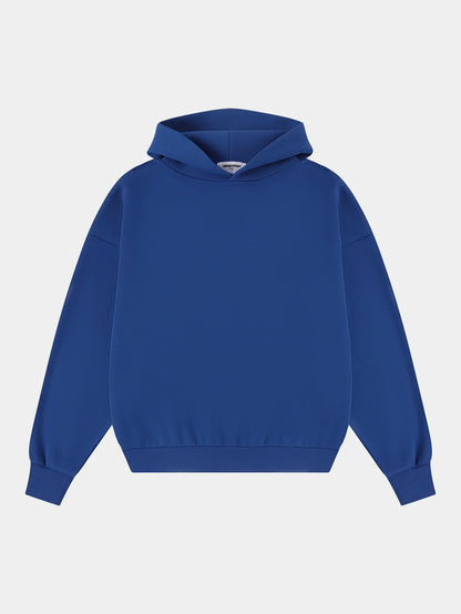 630 GSM BOXY CROPPED FIT 'CHEMICAL BLUE' HOODIE