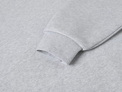 630 GSM BOXY CROPPED FIT 'FLOWER GRAY' CREWNECK