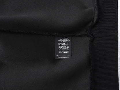 630 GSM BOXY CROPPED FIT 'BLACK' CREWNECK