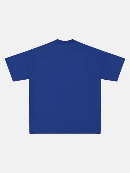 320 GSM LOOSE FIT 'CHEMICAL BLUE' T-SHIRT