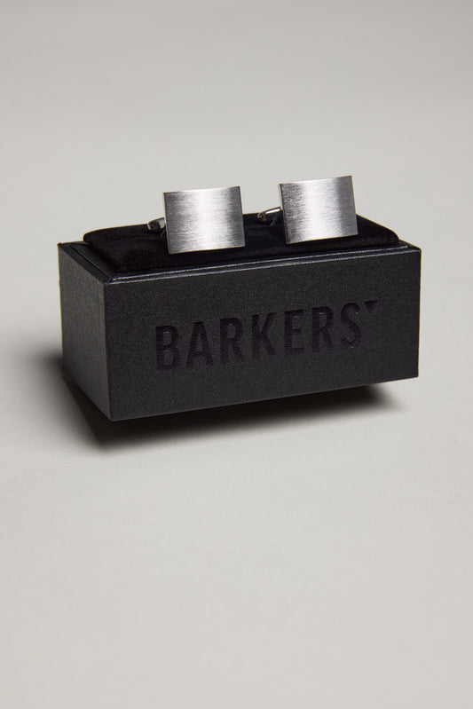 Classic Brushed Silver Rectangle Cufflink