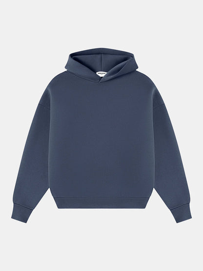 630 GSM BOXY CROPPED FIT 'GRAY BULE' HOODIE