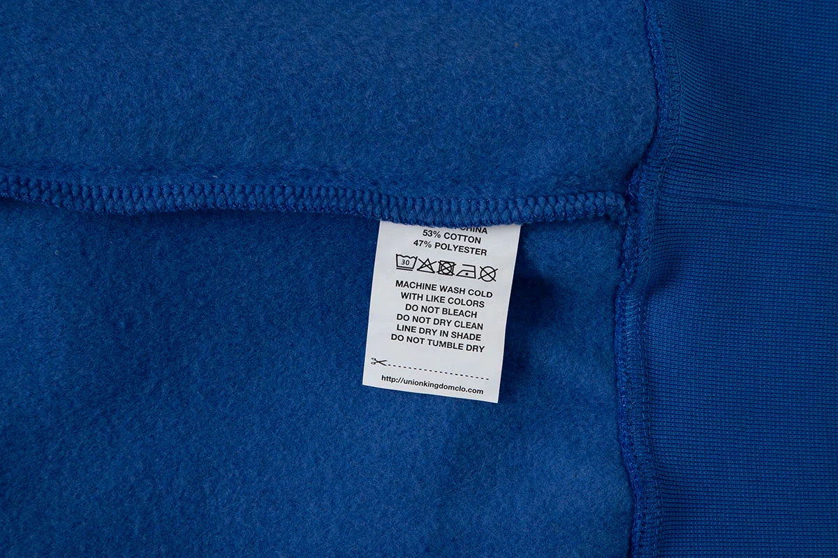 360 GSM CROPPED FIT 'CHEMICAL BLUE' HOODIE