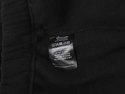 360 GSM NORMAL FIT STRAIGHT 'BLACK' PANTS
