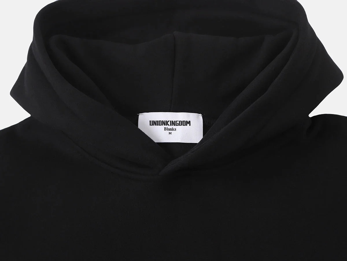 360 GSM CROPPED FIT 'BLACK' HOODIE