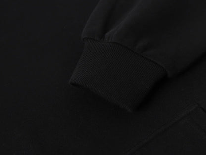 360 GSM CROPPED FIT 'BLACK' HOODIE