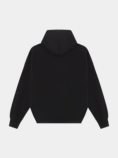 360 GSM CROPPED FIT 'BLACK' HOODIE